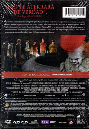 It (eso) - Dvd Nuevo Original Cerrado - Mcbmi