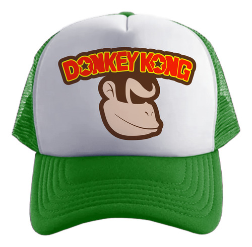 Donkey Kong Logo Gorra Friki Tu Eres Verde Talle Único Regulable Donkey Kong Logo