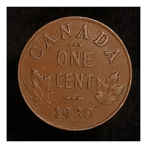 Canadá 1 Cent 1930 Excelente Km 28 Jorge V Escasa