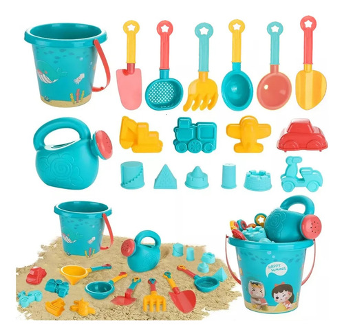 18pz Juguetes De Playa Juguetes Para Niños Accesorios Cubeta