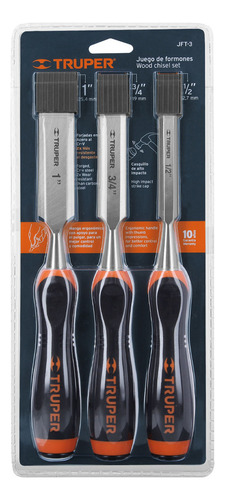 Juego De 3 Formones Mango Comfort Grip Truper 17759 Jft-3