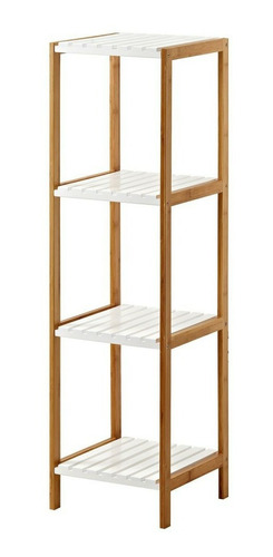 Estanteria Organizador Bambu 4 Estantes Baño Cocina Cuarto