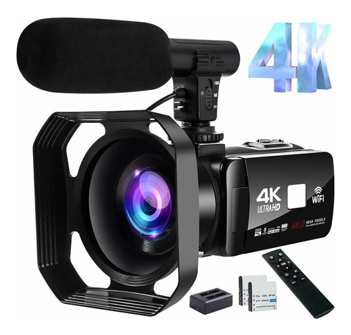 Camara Video 4k 48mp Imagen Vlogging Wi Fi Para Microfono Vt