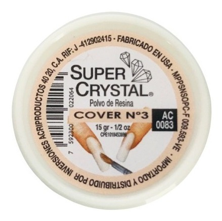 Polvo Acrilico Resina Cover N°3 Super Crystal 15gr