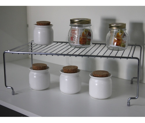 Prateleira Suporte Armário Cozinha Closet Empilhável 42cm