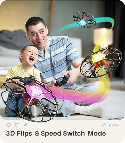 Drone Para Niños Con Led De 7 Colores Y Giro 3d