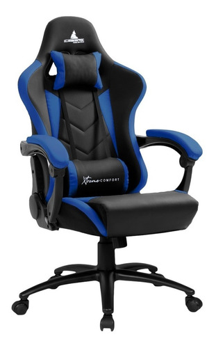 Silla Gamer Iceberg Gc80 Azul Reposabrazos Acolchados 