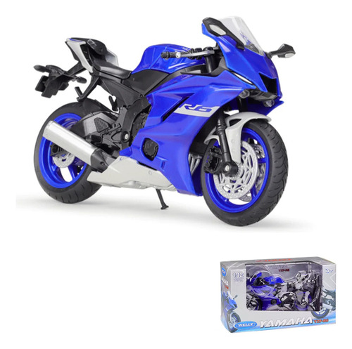 Motocicleta Colección Yamaha Yzf R6 Escala 1:12 Moto [s] [u]