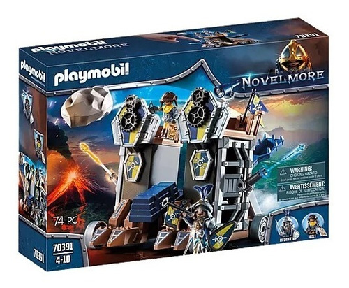 Figura Armable Playmobil Fortaleza Móvil Novelmore 74 Piezas