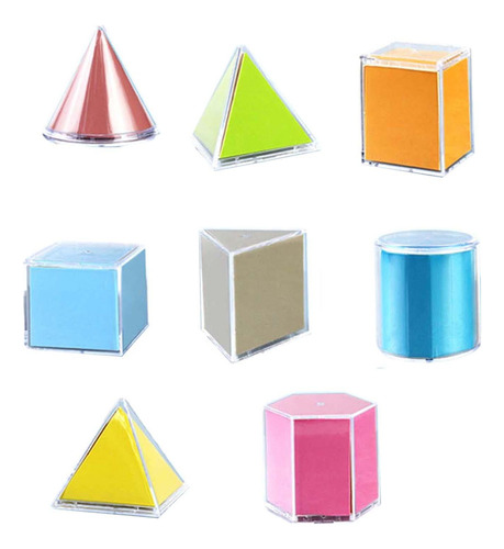 8x Material Didático De Blocos Com Formato Geométrico
