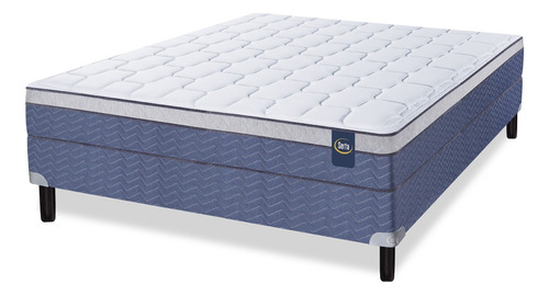 Conjunto Sommier Serta Florida 150x190 Resortes Espuma Suave