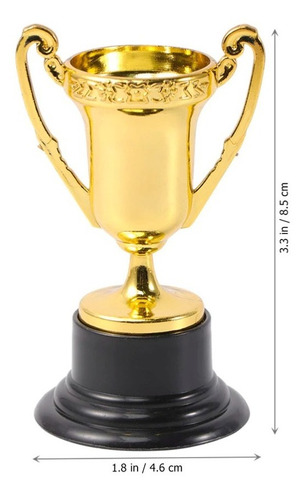 Imagen 9 de 10 de Trofeo Dorado De Campeones Plástico Para Niños 2unid Jg8z