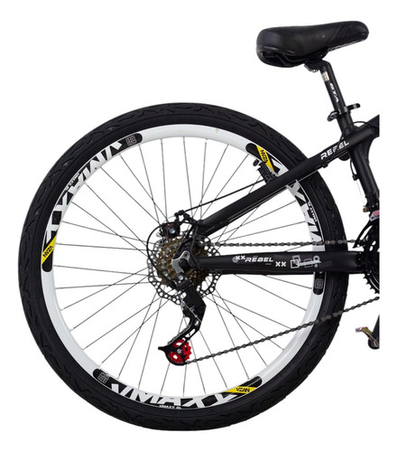 Bicicleta Aro 26 Gta Rebel Freeride 21v Freio A Disco Grau Cor Preto Tamanho Do Quadro 13.5