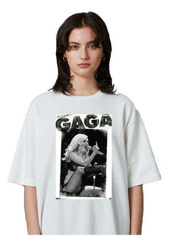 Remera Lady Gaga Poster Mayhem Personalizada Algodón Unisex
