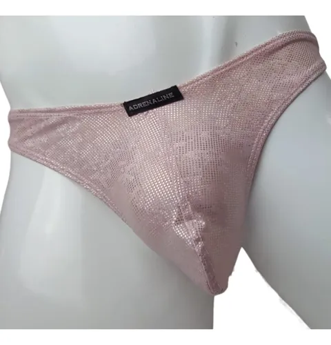 Tanga De Hombre Color Rosa. Hecha Con Microfibra Y Spandex