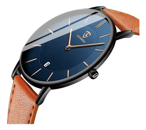 Reloj Caballero Dial Gran Ultrafina Elegantes Minimalista