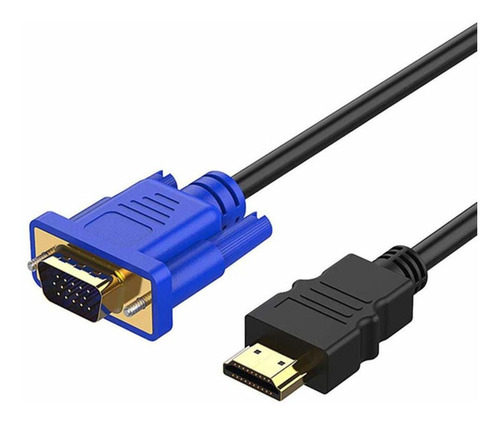 Cable Adaptador Pin Hdmi Dorado Vga Hd  ft Solo Para Pc