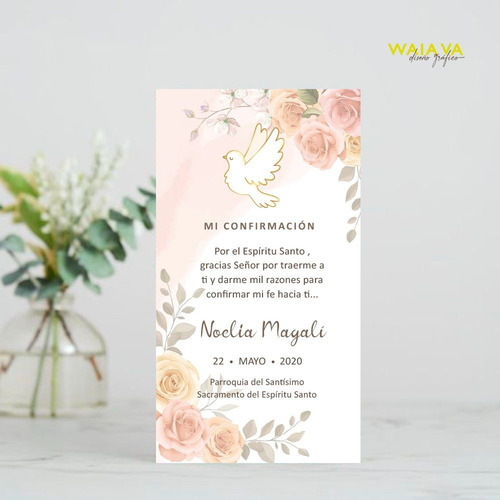 Imagen 8 de 10 de Estampitas Tarjetas Estampas Confirmación Nenas X 4u