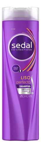 Shampoo Sedal Co-Creations Liso Perfecto en botella de 340mL por 1 unidad