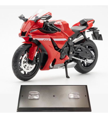 Yamaha Yzf R1 Miniatura Metal Moto Con Luces Y Sonido 1/ [u]