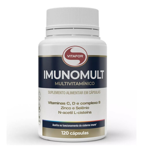 Multivitamínico Vitaminas Imunomult 120 Caps Vitafor 