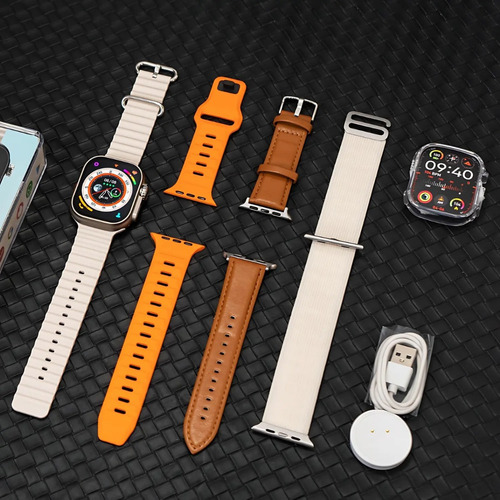 Smartwatch Ultra Ai 3 Relogio Inteligente 4gchip Nfc Chatgpt Prateado Bege