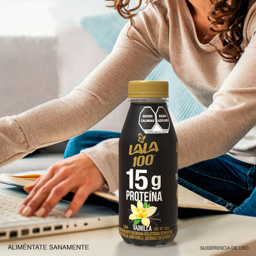 Lala 100 Leche Sin Lactosa Sabor Vainilla. 20 Pzas De 330 Ml