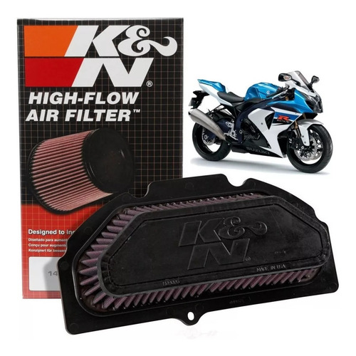 Imagem 1 de 4 de Filtro Ar K&n Kn Suzuki Gsxr Gsx-r 1000 Srad 2011 A 2016