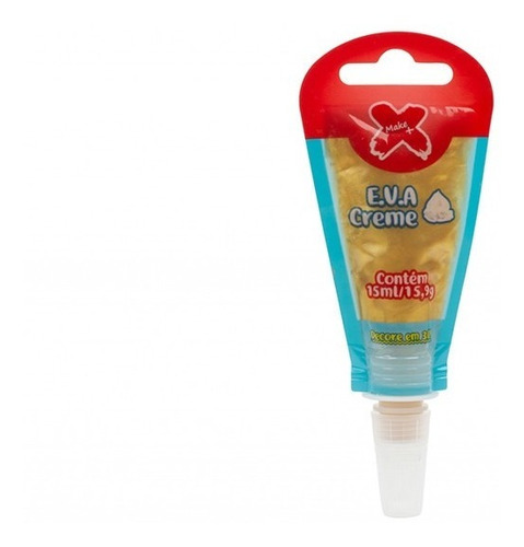 Eva Creme Make+ C/ Bico Aplicador Ouro Metálico 15ml