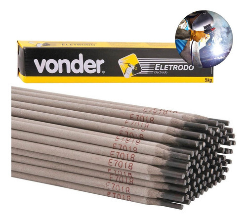 Eletrodo Para Solda Elétrica E7018 Com 4,0 Mm 5kg Vonder