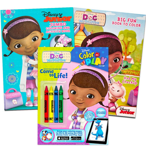 Junior Doc Mcstuffins - Juego De Libros Para Colorea.