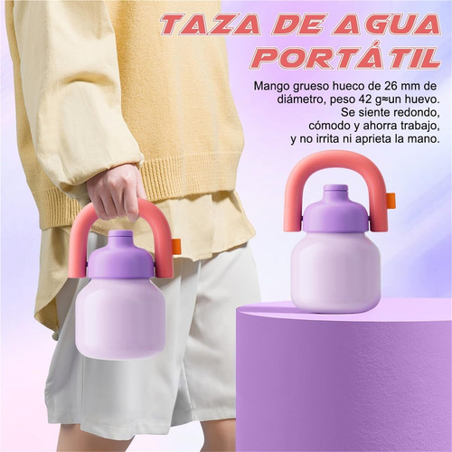 Botella Térmica Acero Inoxidable Para Mujer Con Asa 1 Litro