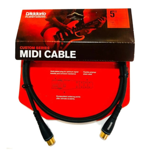 Cabo Midi Custom Series 1,52m D'Addario PW-MD-05