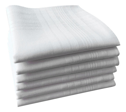5 Pañuelos Blancos Para Hombre, Pañuelos Cuadrados De 1