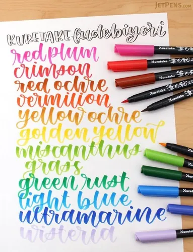 Lettering Marcadores Kuretake Fudebiyori Entrega Inmediata