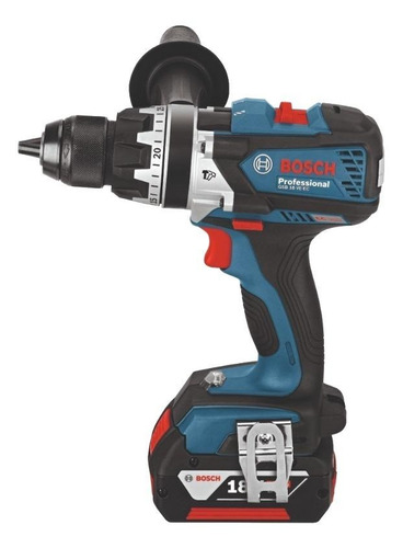 Imagen 2 de 2 de Taladro percutor inalámbrico de 13mm Bosch GSB 18 VE-EC 18V + accesorios con l-boxx 220V