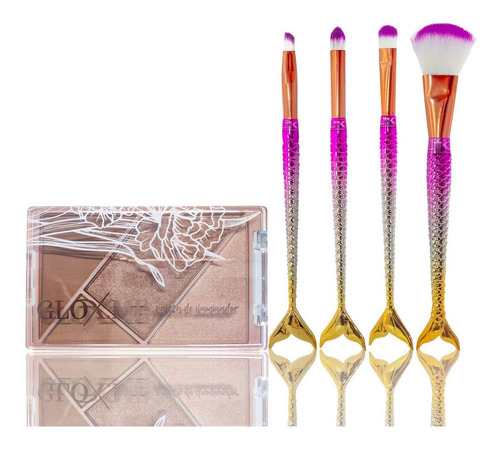 Imagem 5 de 8 de Combo Kit Maquiagem Com Caixa De Presente + Skincare Kbplp18