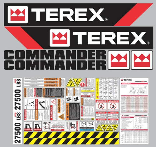 Kit De Calcomanías Para Terex-commander 4045