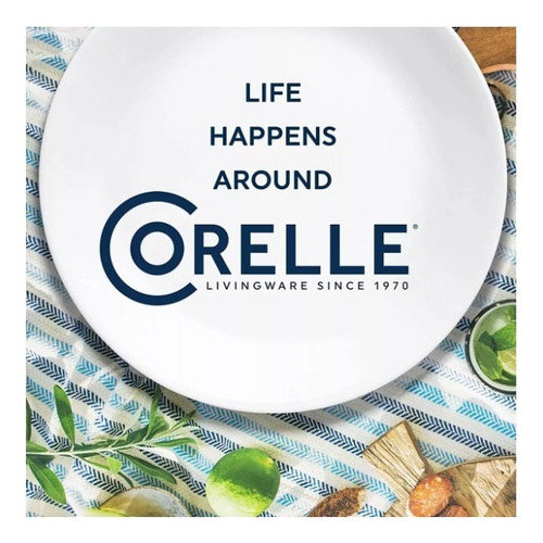 Platos De Cristal Corelle 23cm, 6 Unidades