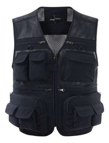 Chaleco C Dry Outdoor Para Hombre, Malla De Camuflaje, Bolsi