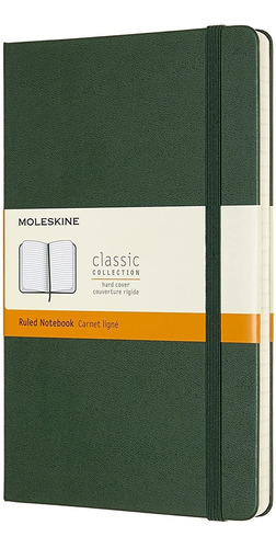 Cuaderno Moleskine Clasico Rayado Tapa Dura - Verde Oscuro