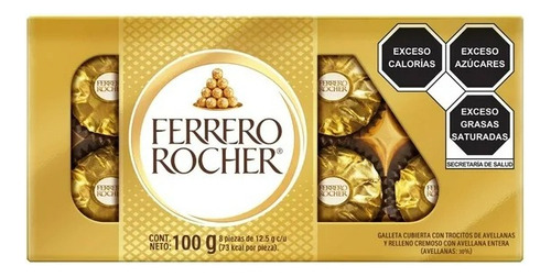 2 Pza Chocolates Ferrero Galleta Cubierta De Trocitos De Ave