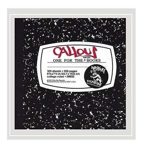 Callous One For The Notebooks Usa Import Cd Nuevo