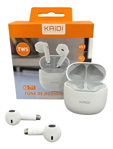 Fone De Ouvido Bluetooth P/ Celular Sem Fio Kaidi Tws Kd-771