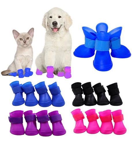Zapatos Impermeables Lluvia Perro Mascota (4ud) Talla Xxl