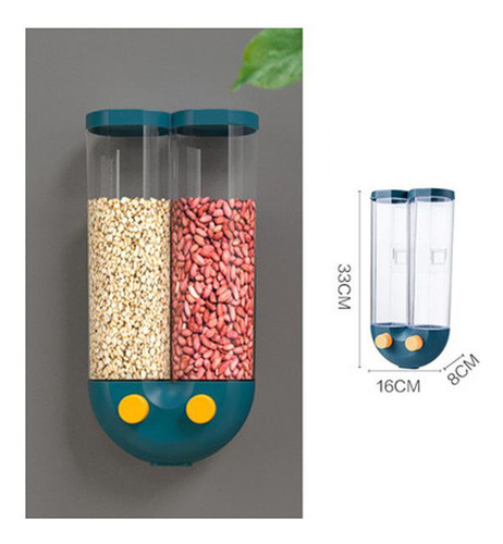 Caja De Almacenamiento De Alimentos Secos Dispensador Azul