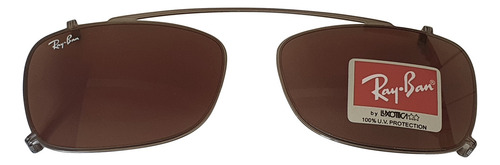 Clip On Armação Ray Ban Rb5228c Rb 5228 53 Gun Metal Aplique Cor Marrom