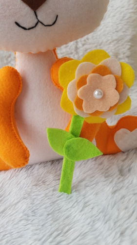 Raposinha Flores Em Feltro Bosque Encantado