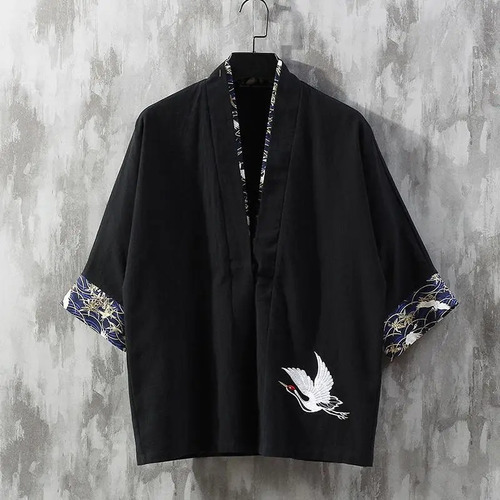 Camisa Tipo Kimono M-5xl Plus Half Streetwear Crane Embrorie