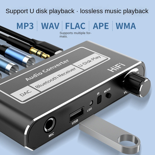 Conversor Hifi Dac Sem Fio, Receptor Bluetooth 5.2